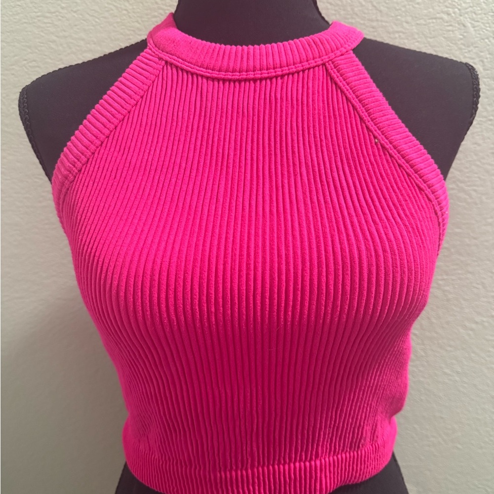 Aerie Fuchsia Ribbed Tank Top